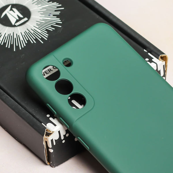Dark Green Original Camera Silicone case for Samsung S22 - The Hatke