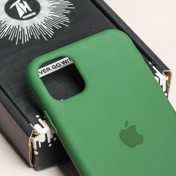 Dark Green Original Silicone case for Apple iphone 12 mini - The Hatke