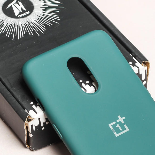 Dark Green Original Silicone case for Oneplus 7 - The Hatke