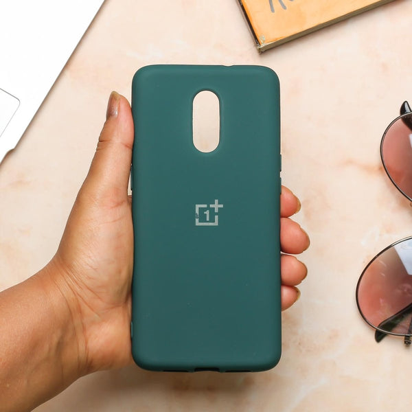 Dark Green Original Silicone case for Oneplus 7 - The Hatke