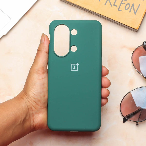Dark Green Original Silicone case for Oneplus Nord 3 - The Hatke