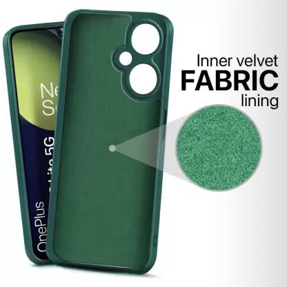 Dark Green Original Silicone case for Oneplus Nord CE 3 Lite - The Hatke