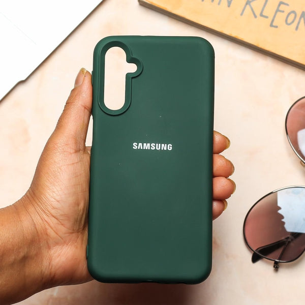 Dark Green Original Silicone case for Samsung A54 - The Hatke