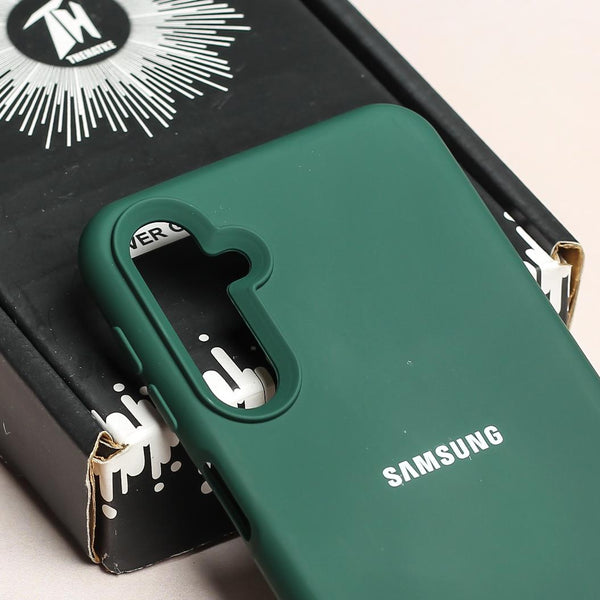Dark Green Original Silicone case for Samsung A54 - The Hatke