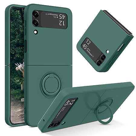 Dark Green Original Silicone case for Samsung Galaxy Z FLIP 4 - The Hatke