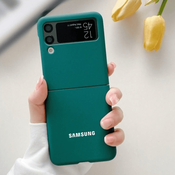 Dark Green Original Silicone case for Samsung Galaxy Z FLIP 4 - The Hatke