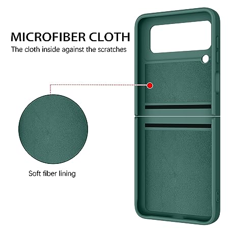 Dark Green Original Silicone case for Samsung Galaxy Z FLIP 4 - The Hatke