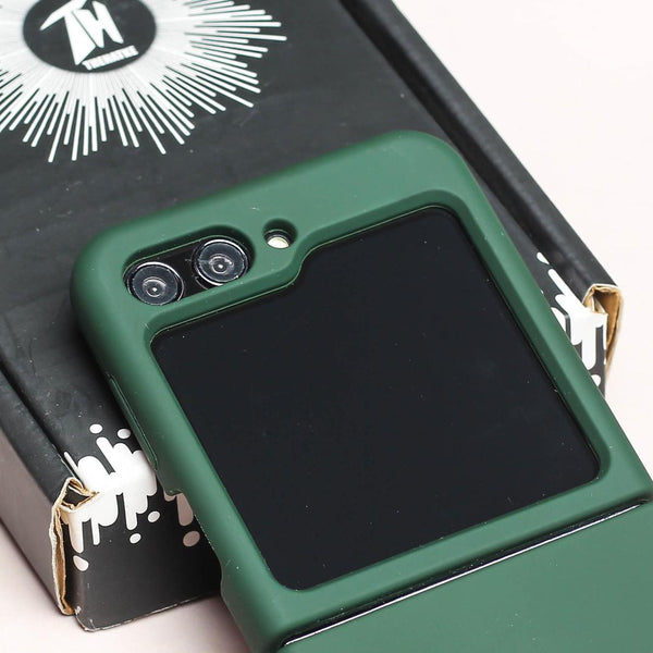 Dark Green Original Silicone case for Samsung Galaxy Z FLIP 5 - The Hatke
