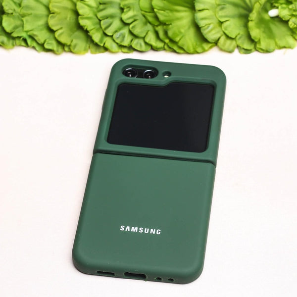 Dark Green Original Silicone case for Samsung Galaxy Z FLIP 5 - The Hatke