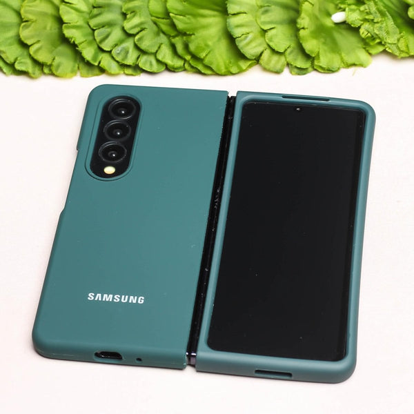 Dark Green Original Silicone case for Samsung Z Fold 3 5G - The Hatke