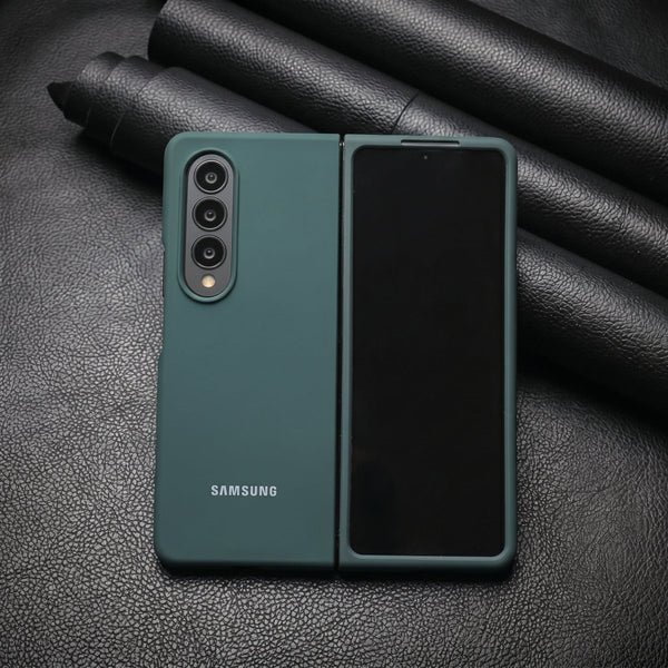 Dark Green Original Silicone case for Samsung Z Fold 3 5G - The Hatke