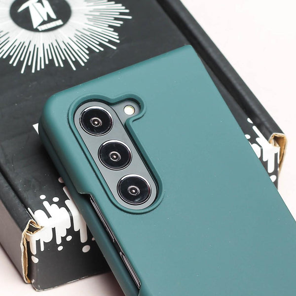 Dark Green Original Silicone case for Samsung Z Fold 5 5G - The Hatke