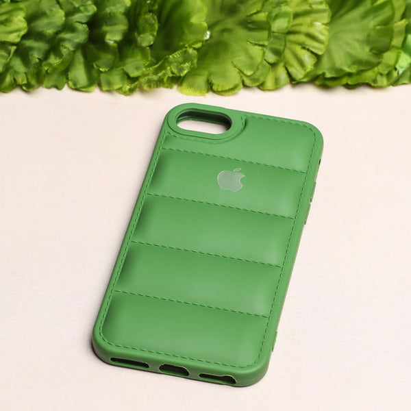 Dark Green Puffon silicone case for Apple iPhone 7 - The Hatke
