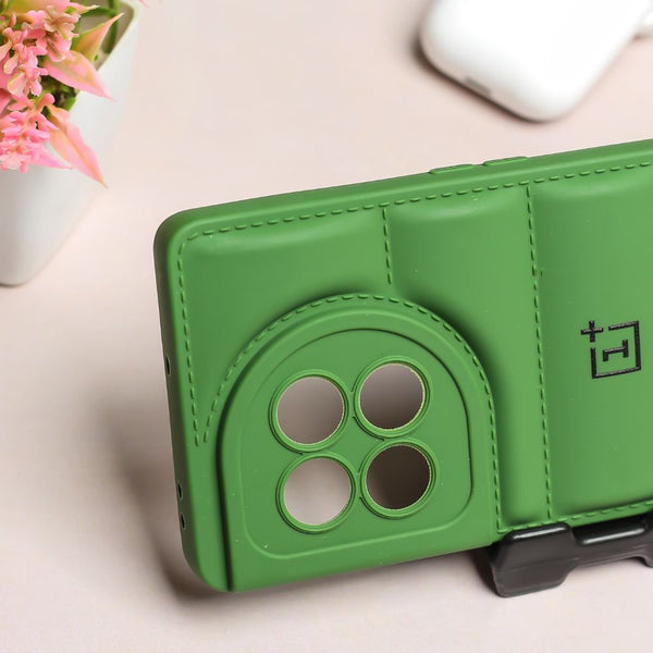 Dark Green Puffon silicone case for Oneplus 11 - The Hatke
