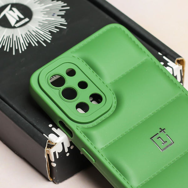 Dark Green Puffon silicone case for Oneplus 8T - The Hatke