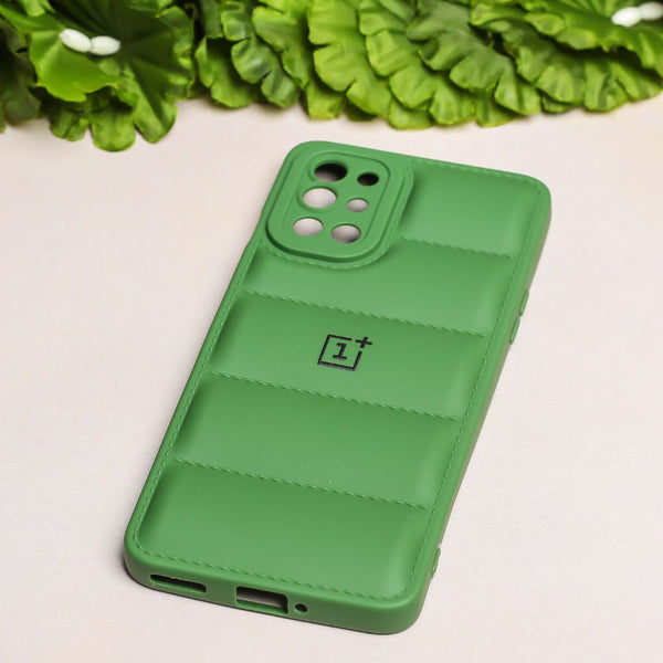 Dark Green Puffon silicone case for Oneplus 8T - The Hatke