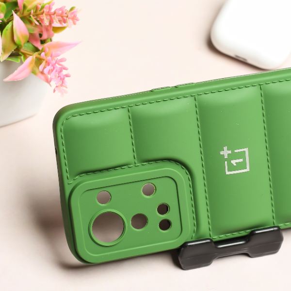 Dark Green Puffon silicone case for Oneplus Nord 2T - The Hatke