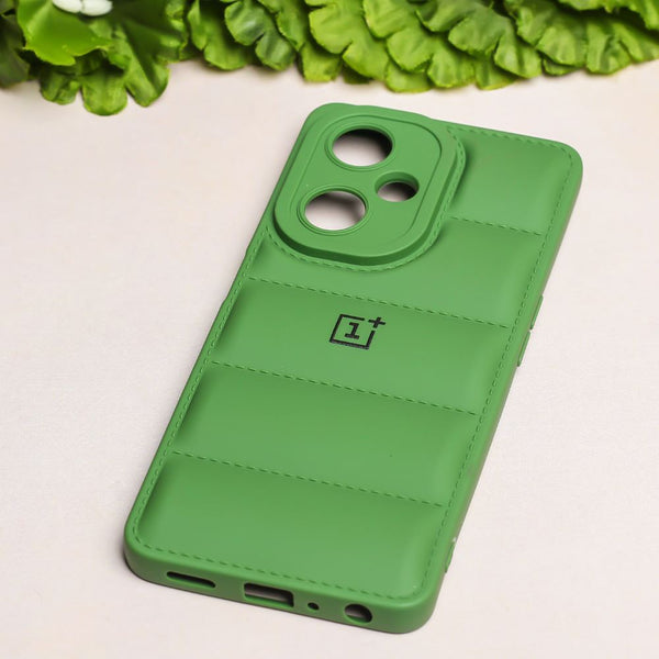Dark Green Puffon silicone case for Oneplus Nord CE 3 Lite 5g - The Hatke