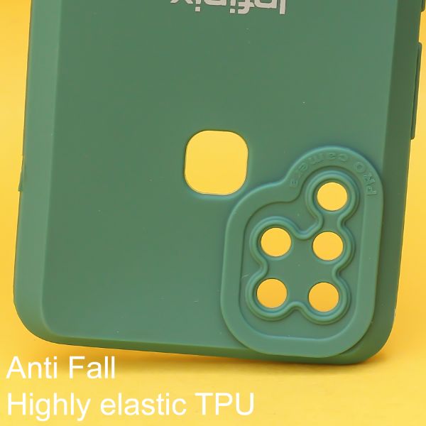 Dark Green Spazy Silicone Case for Infinix Hot 10s - The Hatke