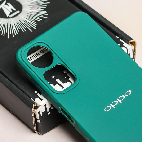Dark Green Spazy Silicone Case for Oppo A58 - The Hatke