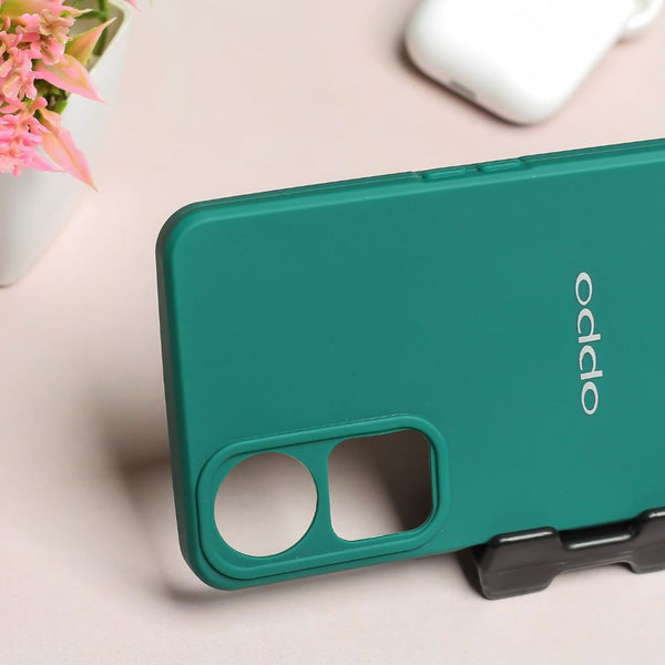 Dark Green Spazy Silicone Case for Oppo A58 - The Hatke