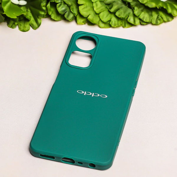 Dark Green Spazy Silicone Case for Oppo A58 - The Hatke