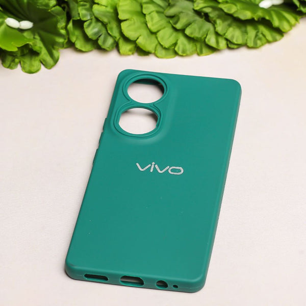 Dark Green Spazy Silicone Case for Vivo Y100 - The Hatke