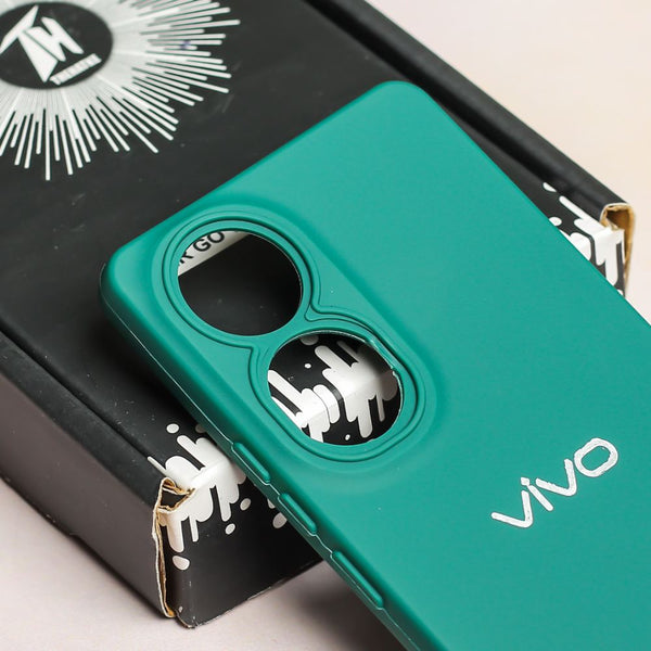Dark Green Spazy Silicone Case for Vivo Y100 - The Hatke