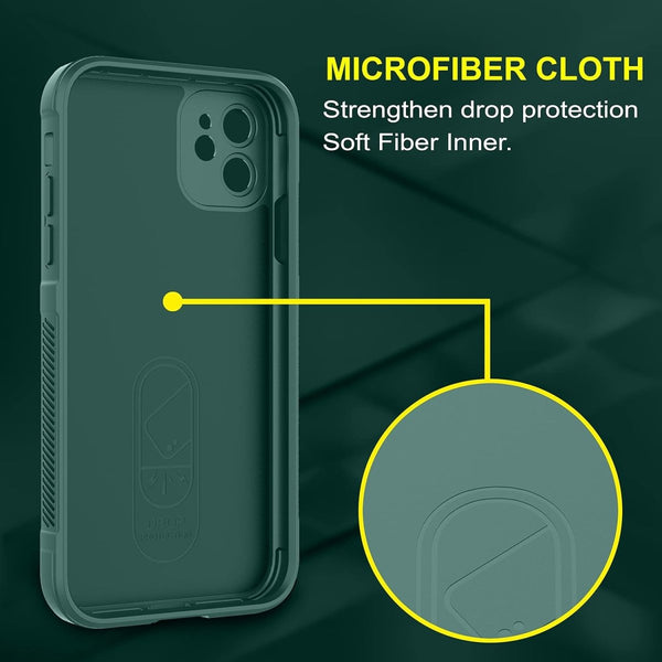 Dark Green Wave Case for Apple Iphone 11 - The Hatke