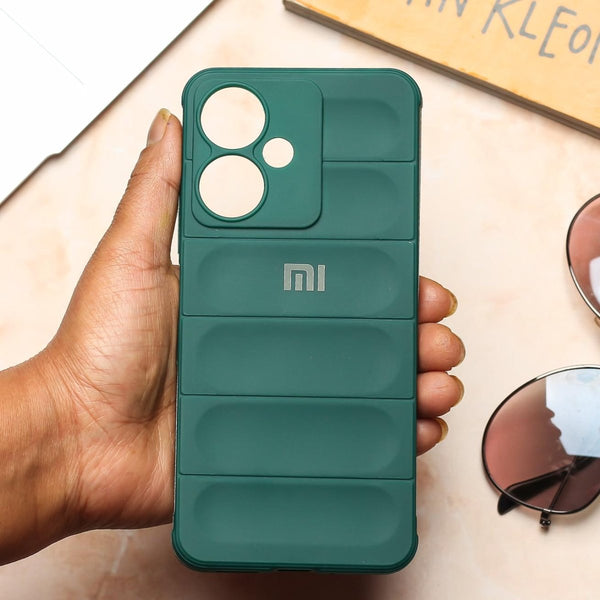 Dark Green Wave Case for Redmi 13C 5g - The Hatke