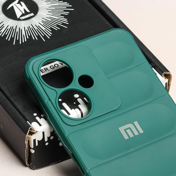 Dark Green Wave Case for Redmi 13C 5g - The Hatke