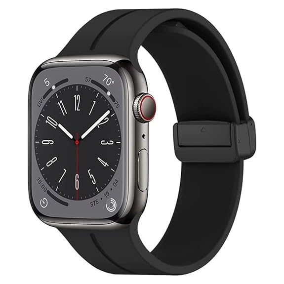 Dark Grey Magnetic Clasp Adjustable Strap For Apple Iwatch (22mm) - The Hatke