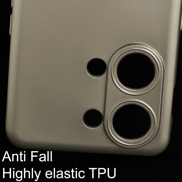 Dark Grey Metallic Finish Silicone Case for Oneplus nord 3 - The Hatke