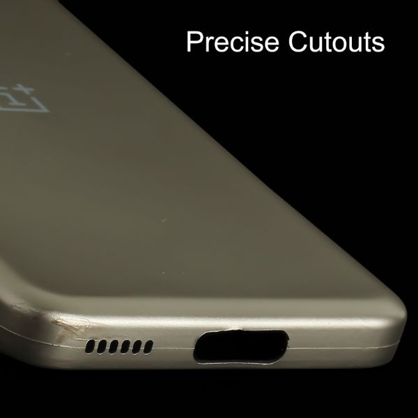 Dark Grey Metallic Finish Silicone Case for Oneplus nord 3 - The Hatke
