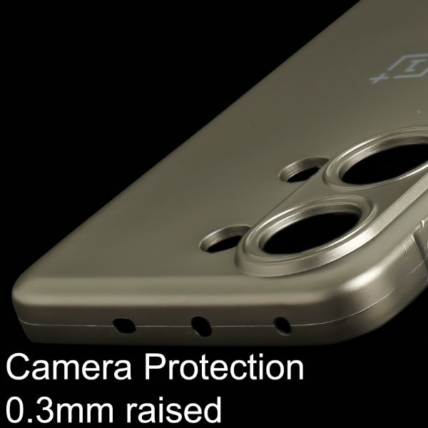 Dark Grey Metallic Finish Silicone Case for Oneplus nord 3 - The Hatke