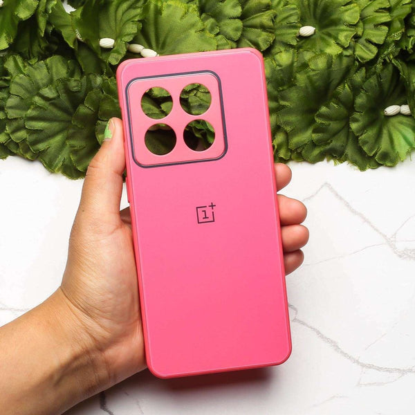 Dark Pink camera Safe mirror case for Oneplus 10 Pro - The Hatke