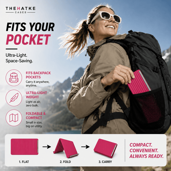 Dark Pink Magic foldable flexible silicone stand - The Hatke