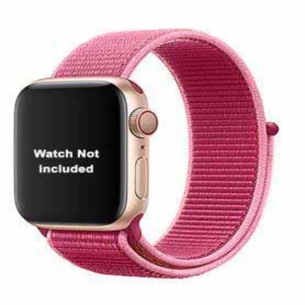 Dark Pink Nylon Strap For Apple Watch Series 1 (38mm/40mm/41mm) - The Hatke