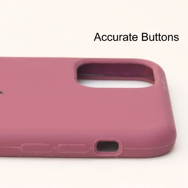 Dark Pink Original Silicone case for Apple iphone 11 Pro Max - The Hatke