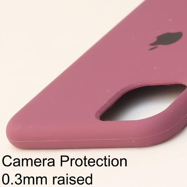 Dark Pink Original Silicone case for Apple iphone 11 Pro Max - The Hatke