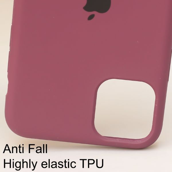 Dark Pink Original Silicone case for Apple iphone 11 Pro Max - The Hatke