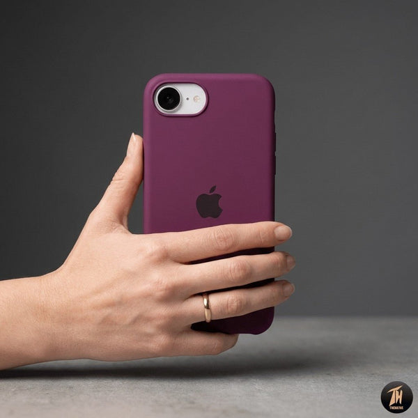 Dark Pink Original Silicone case for Apple iphone 16e - The Hatke