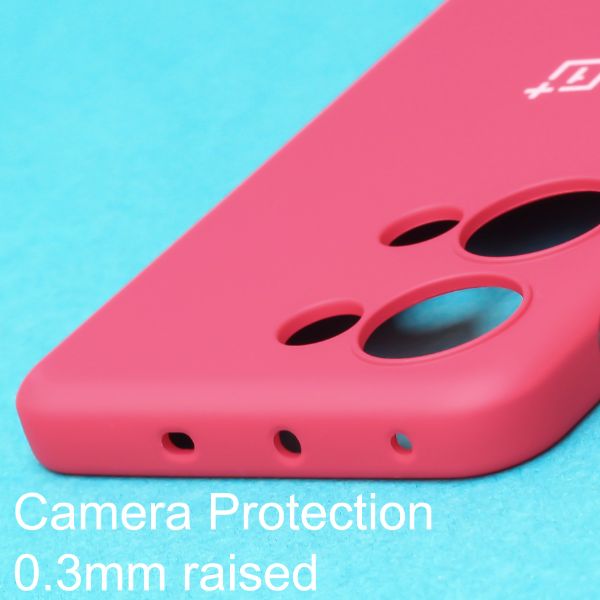 Dark Pink Original Silicone Case for Oneplus Nord 3 - The Hatke