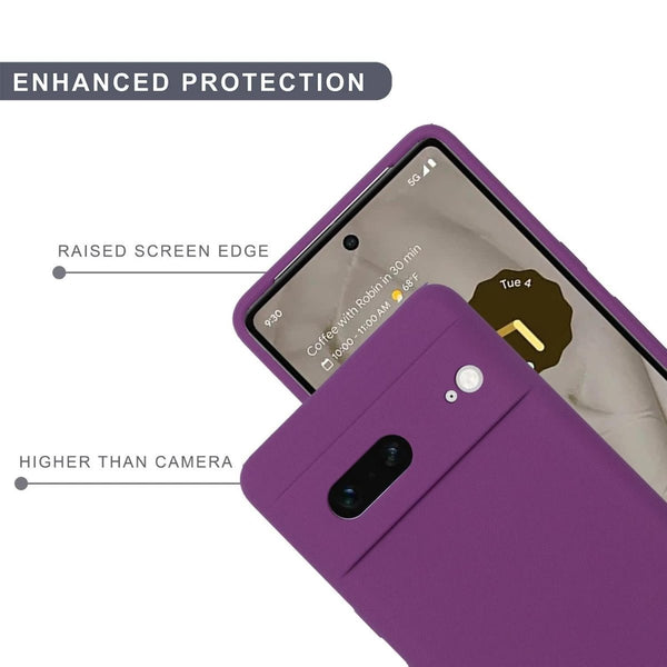 Dark Purple Camera Original Silicone case for Google Pixel 7 - The Hatke