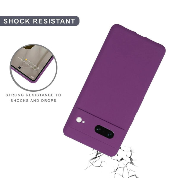 Dark Purple Camera Original Silicone case for Google Pixel 7 - The Hatke