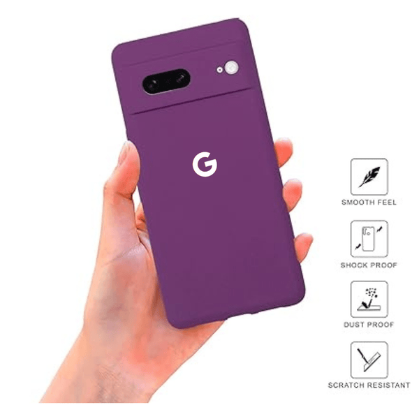 Dark Purple Camera Original Silicone case for Google Pixel 7 - The Hatke