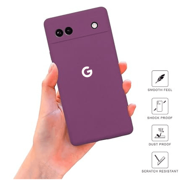 Dark Purple Camera Original Silicone case for Google Pixel 7A - The Hatke
