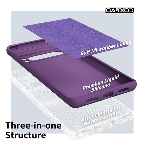 Dark Purple Camera Original Silicone case for Google Pixel 8 Pro - The Hatke
