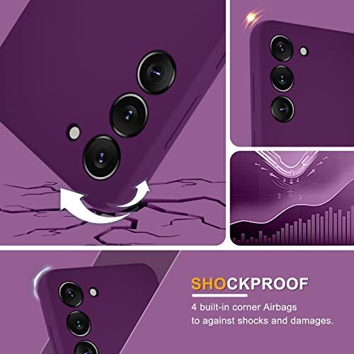 Dark Purple Camera Original Silicone case for Samsung S24 - The Hatke