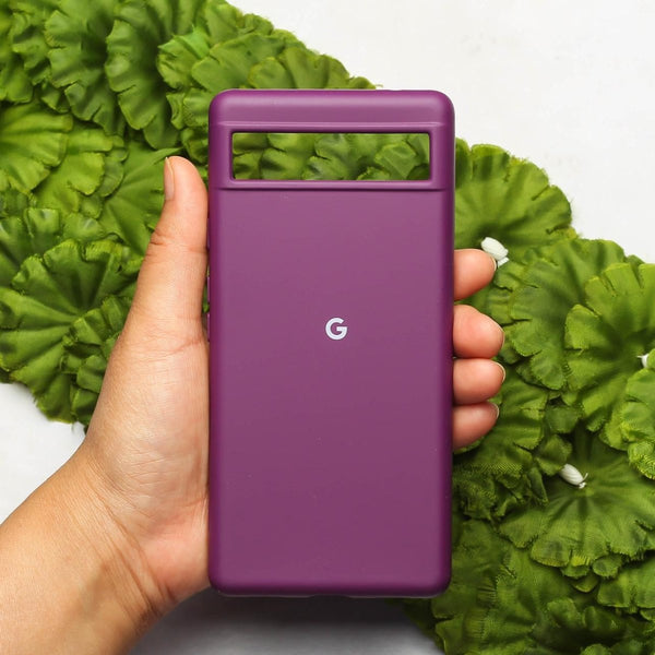Dark Purple Original Silicone case for Google Pixel 6A - The Hatke